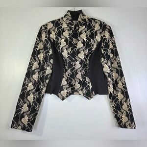 VINTAGE WOODS WESTERN PROFESSIONAL SHOW EMBROIDERED RODEO JACKET.